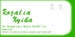 rozalia nyika business card